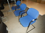 3 Stück Wilkhahn Besucherstühle blau